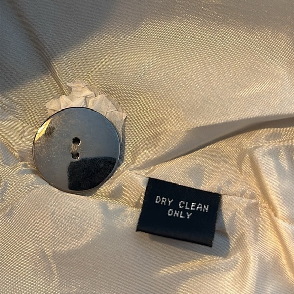 Linda Allard Ellen Tracy 100% Silk Light Sage Green Business Blazer Size 10 - Picture 9 of 11